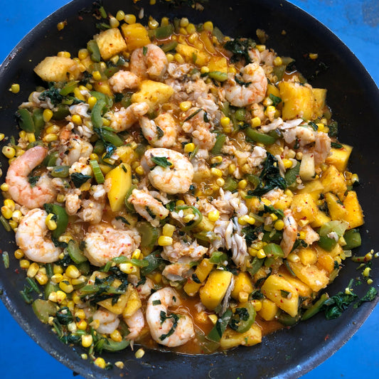 Pineapple Mango Kimchi Paste Shrimp